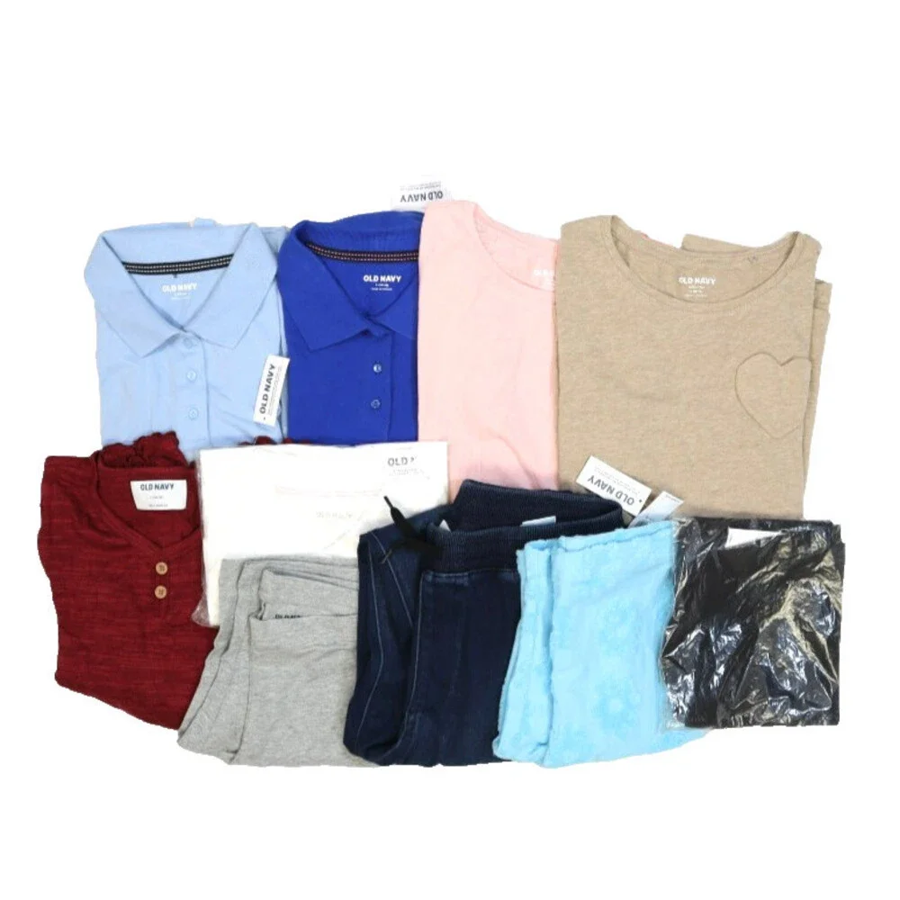 Old Navy Bulk Lot Of 10 Girls Size Large 10/12 Mixed Season Tops Bottoms Shorts